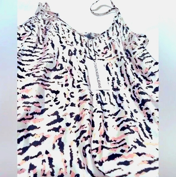 Calvin Klein Jeans Camisole Top Spagetti Animal Print size M - Picture 3 of 10